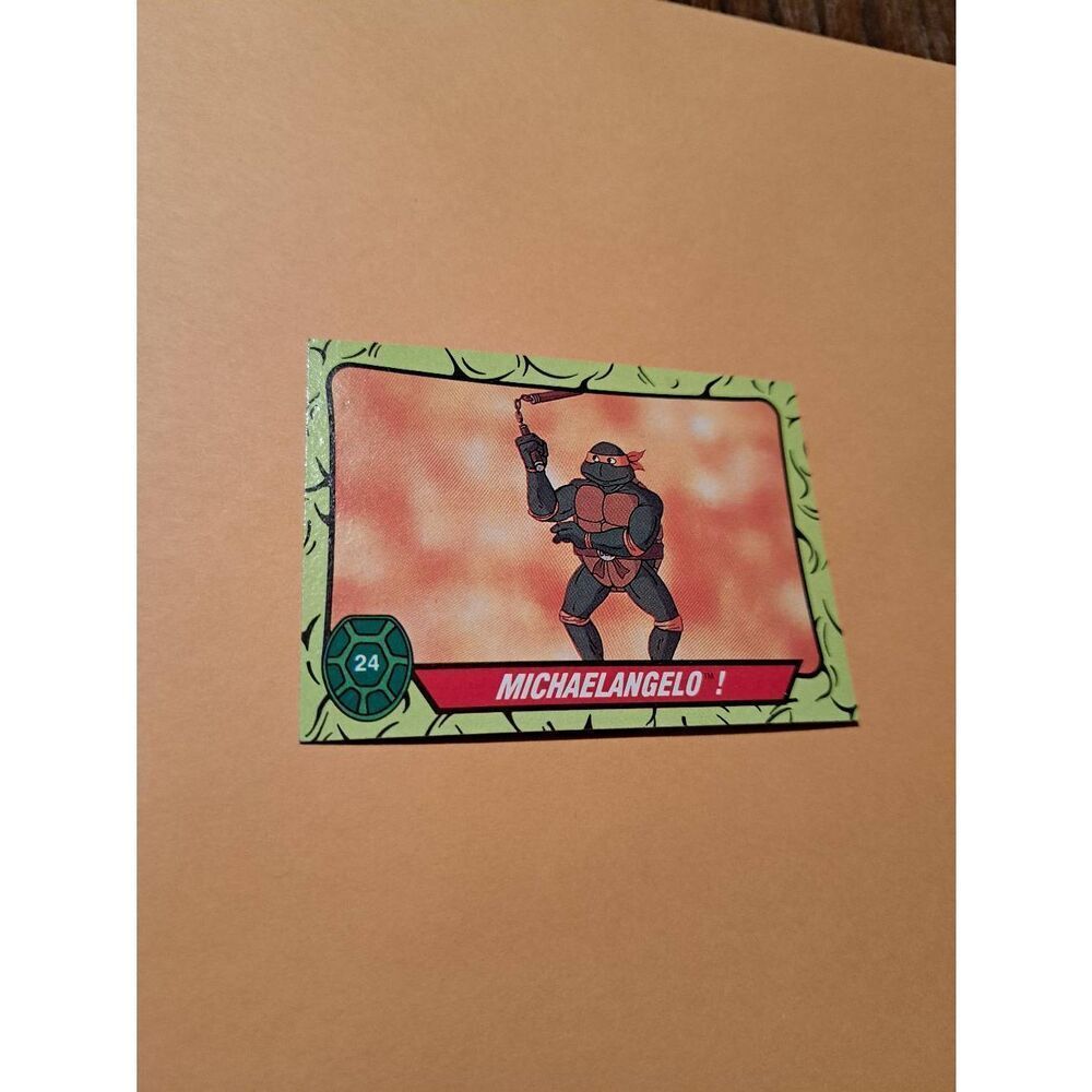 1989 Topps TMNT Michelangelo Trading Card 24 Teenage Mutant Ninja Turtles